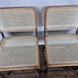 Series of 6 vintage Marcel Breuer style chairs