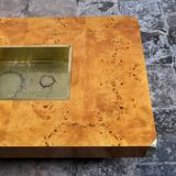 Table basse en loupe d'orme Alveo par Willy Rizzo pour Mario Sabot, 1972