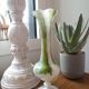 Vase en opaline vert et blanc