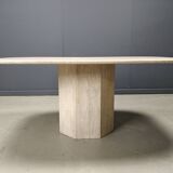 Vintage travertine dining table, 1970s