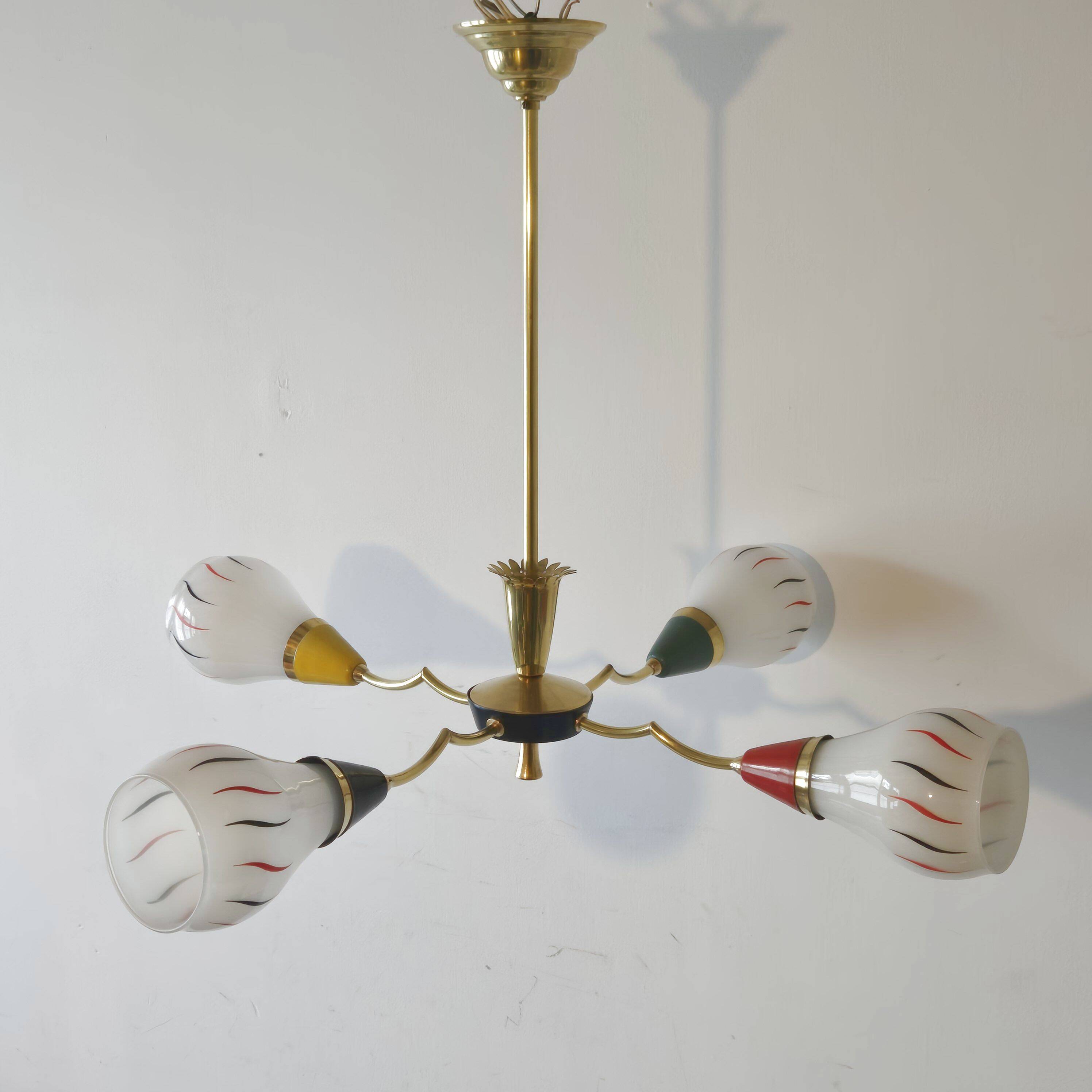 Vintage 1950 rockabilly chandelier