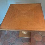 Oak veneer side table