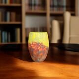 Art déco, vase en verre marmoréen muller frères vers 1930
