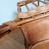 Wicker rattan magazine holders