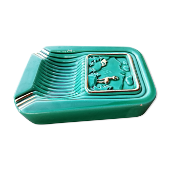 Art deco green ashtray