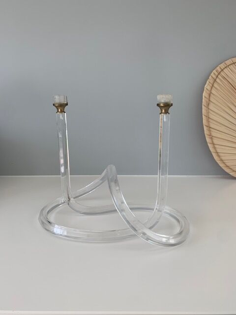 Bougeoirs vintage plexiglas