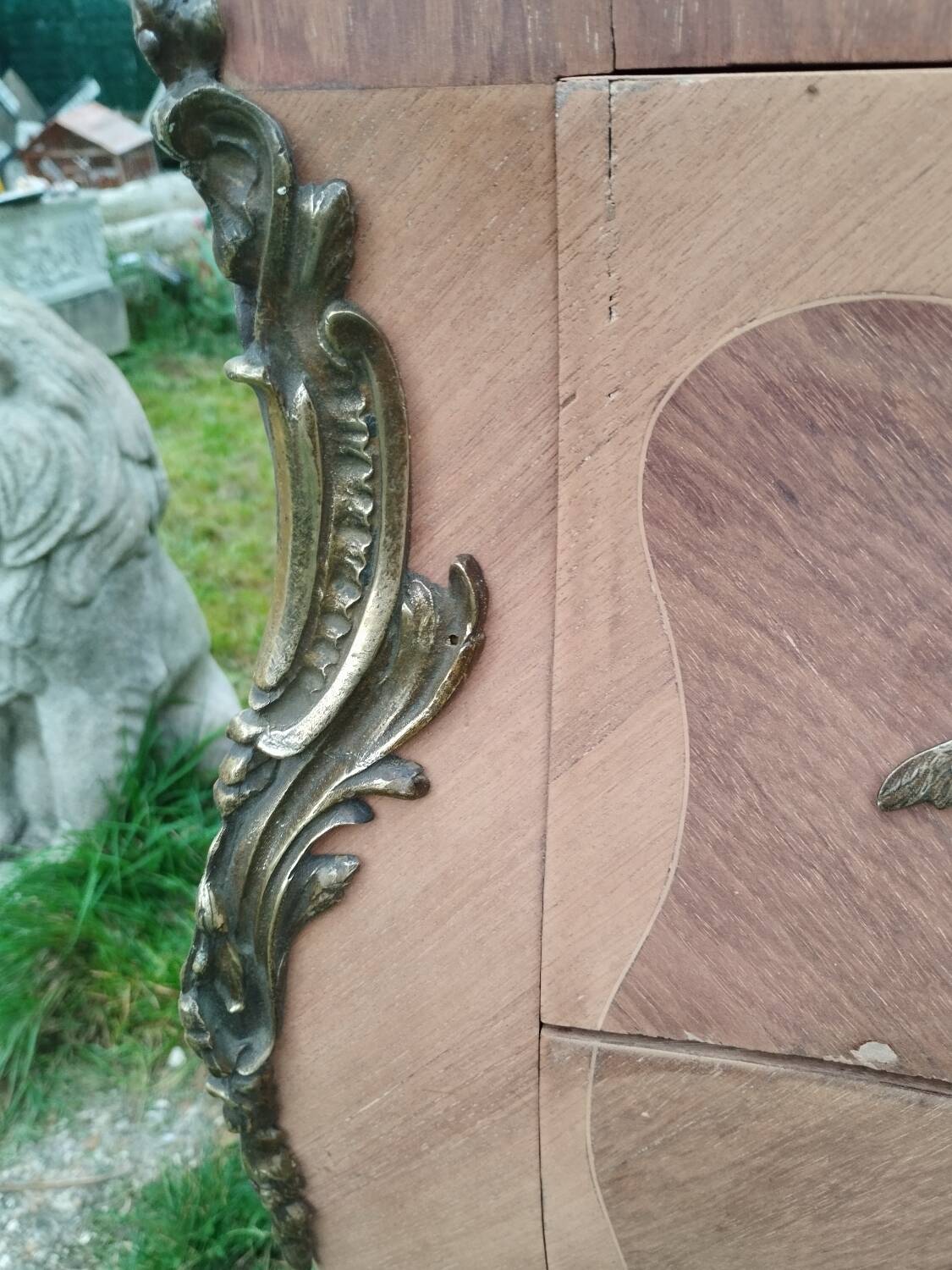 Louis XV style antique marquetry chest of drawers