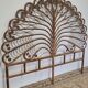 Peacock headboard in rattan Bamboo vintage 1970s