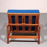 Fauteuil relax Getama en chêne avec dossier réglable, Hans J. Wegner GE421