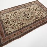 4x7 Brown Floral Vintage Persian Rug, 130x215Cm SK 2606