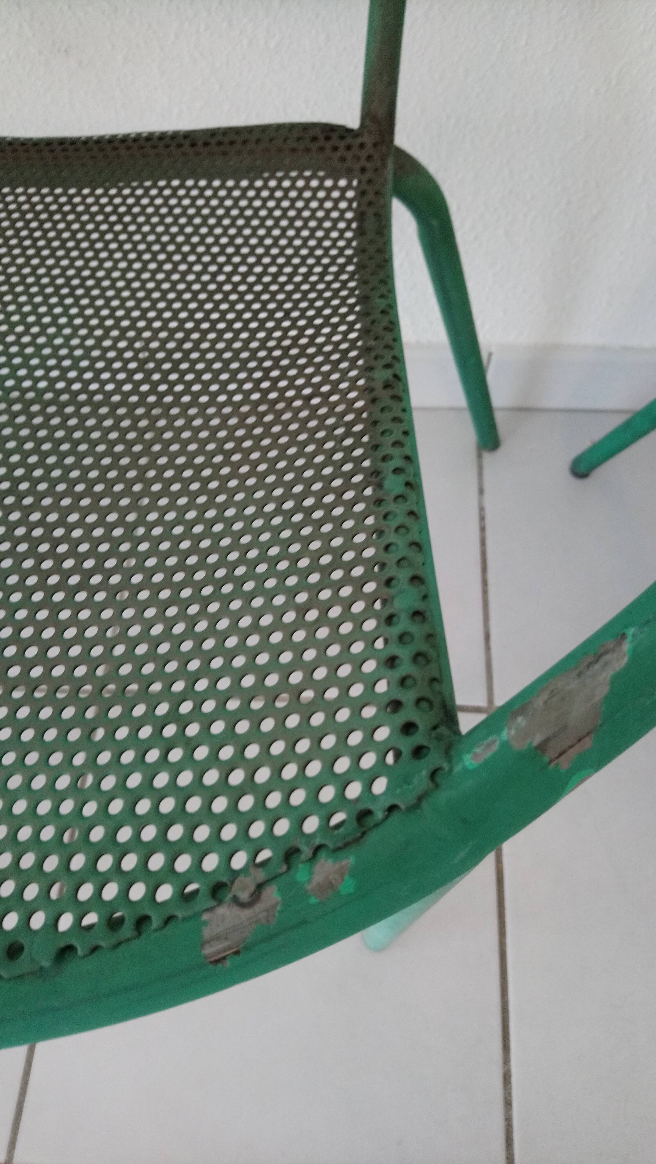 4 garden chairs suite half moon vintage 80s italian design