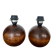 Pair of wooden ball lamp feet