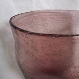 Handmade bubble glass vase
