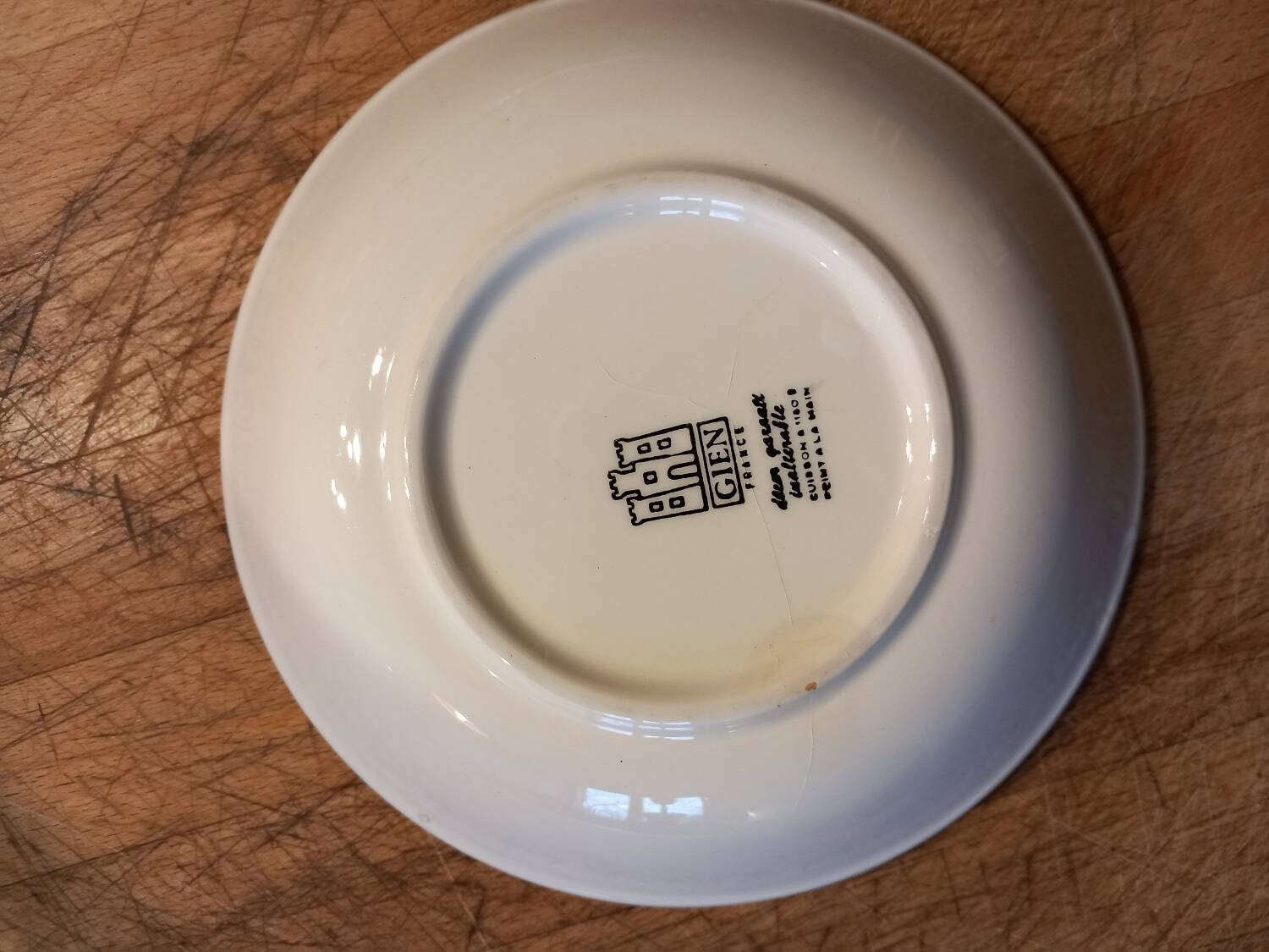 Gien ceramic soup plate