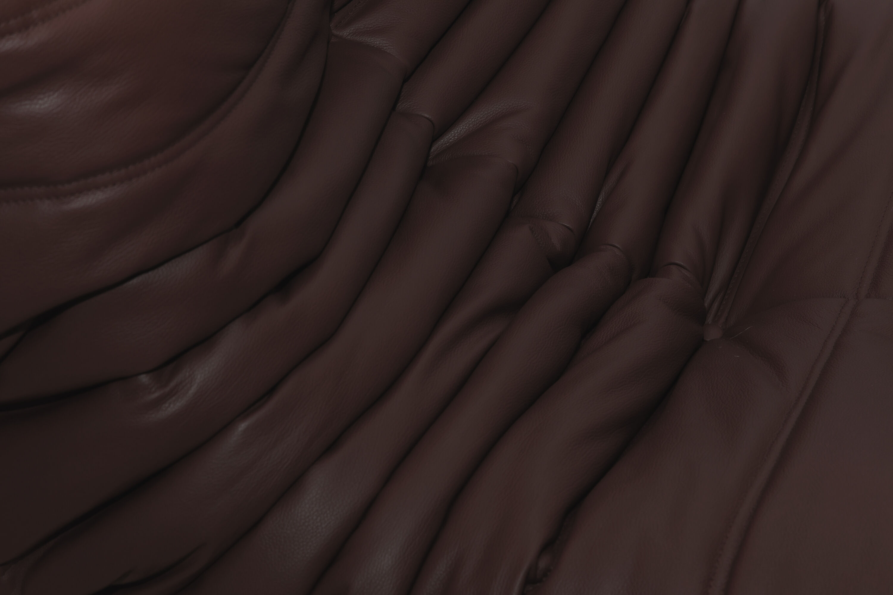 Togo armchair in brown madras leather model designed by Michel Ducaroy 1973