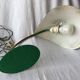 Lampe de bureau, vintage 1950, flexible, métal émaillé  vert