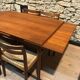 Table vintage scandinave en teck avec deux rallonges