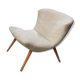 50s 60s beige low chair