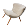 50s 60s beige low chair