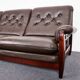 Rosewood and calf leather canapé from the 1960s, Rodeio by Jean Gillon, 1968.