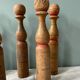 Old wooden bowling game turned late nineteenth century
