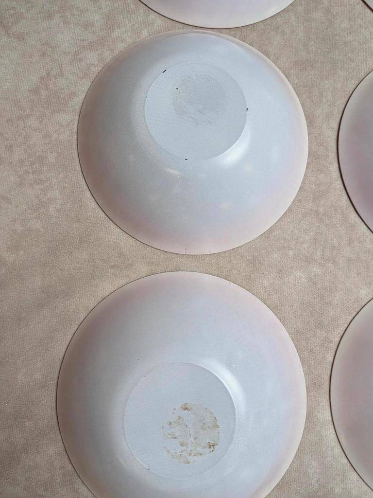 Set of 7 vintage coloured Luminarc bowls