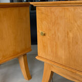 Vintage bedside table with tapered legs
