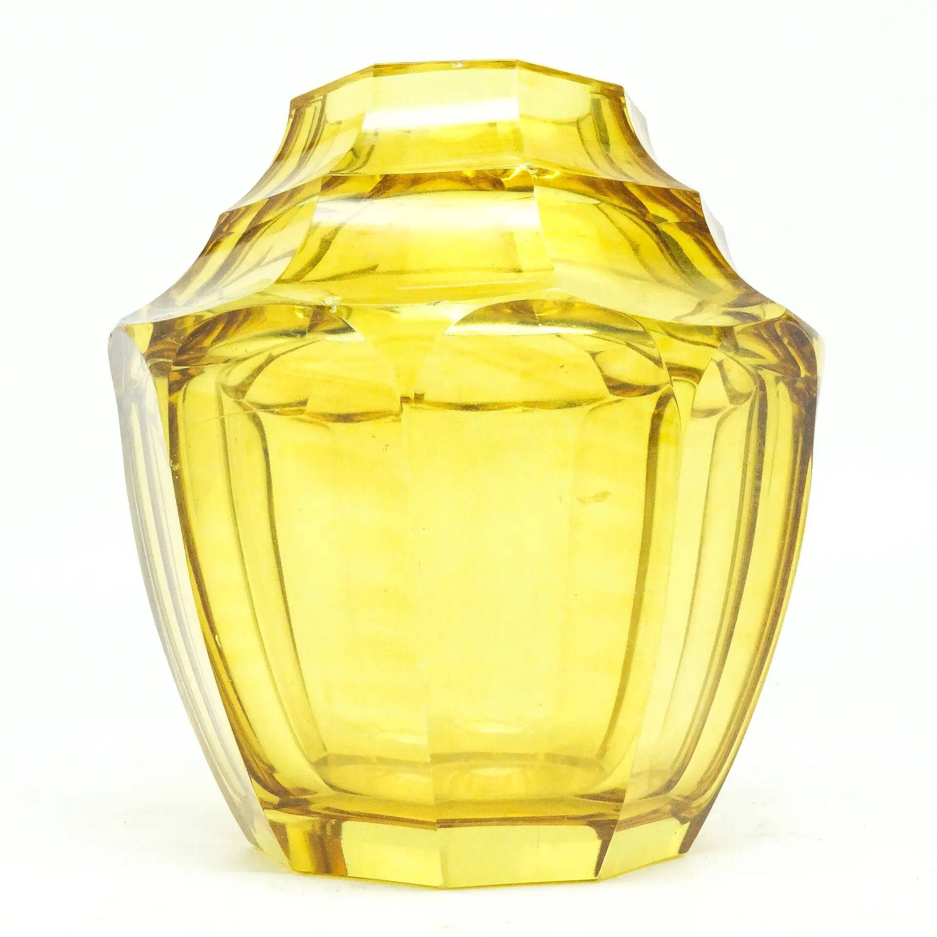 Art Deco vase, crystal, Moser, Czechoslovakia, 1930s