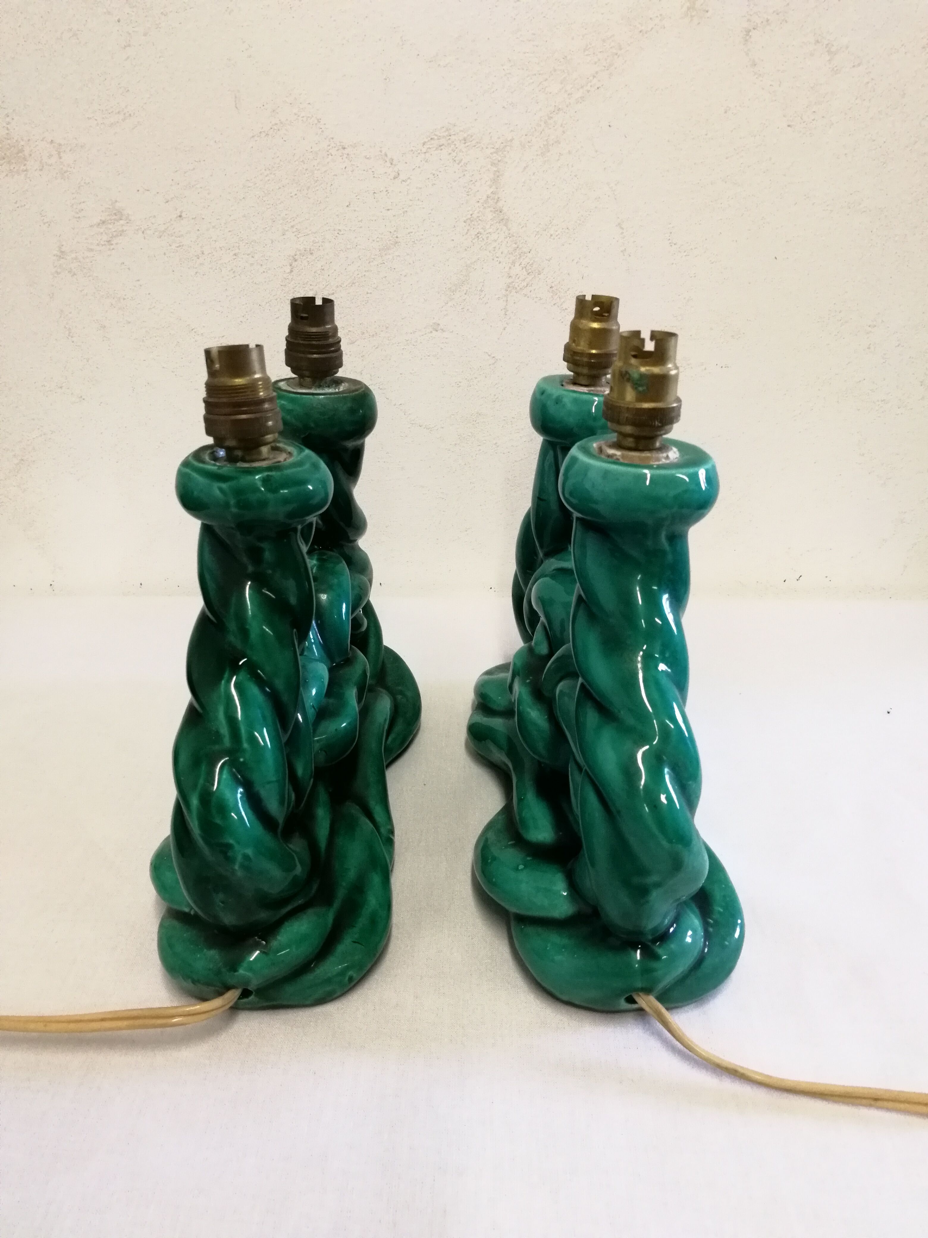 Candle holders, ceramic lamp Vallauris