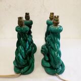 Candle holders, ceramic lamp Vallauris