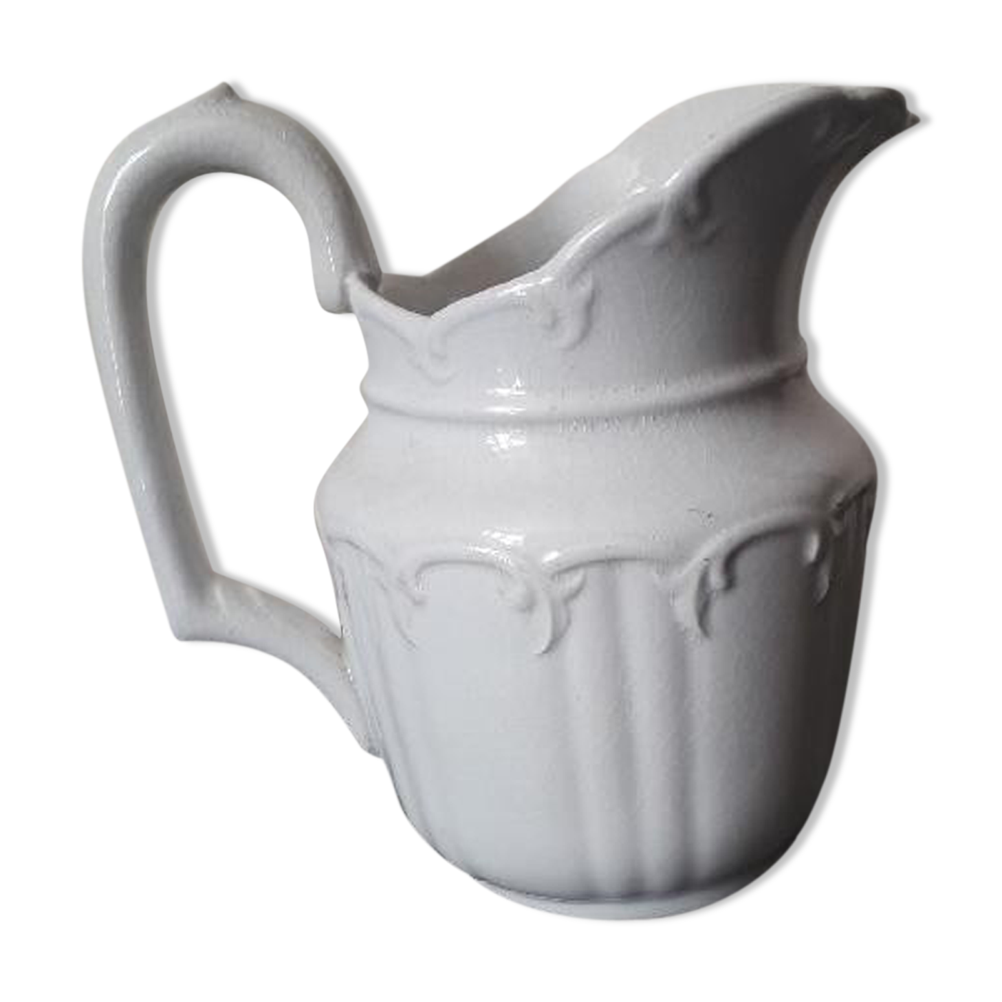 Pitcher earthenware Sarreguemines XIX