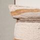 Hand-woven recycled cotton pouf cover - beige