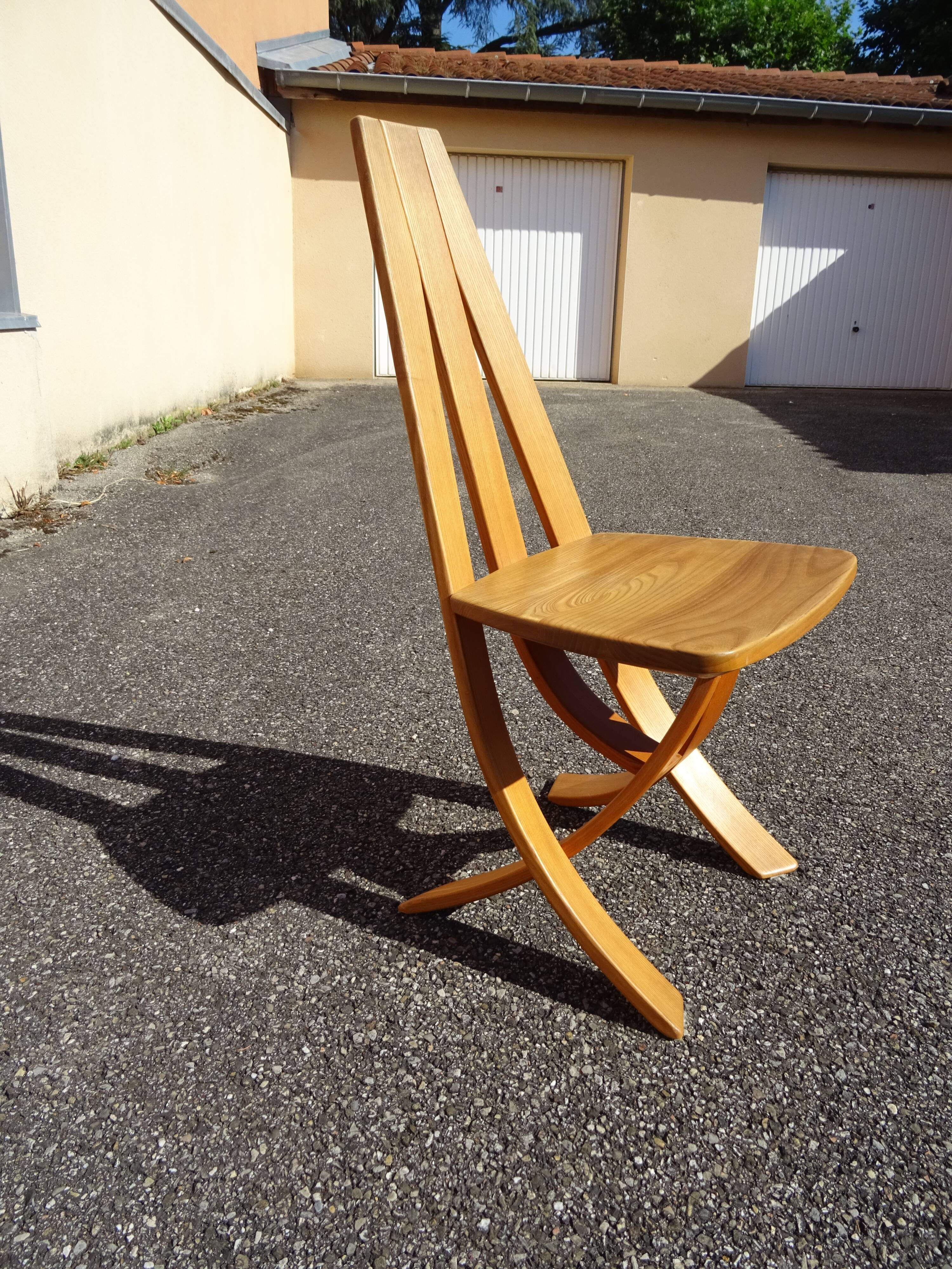 Série 5 chaises Epona design Francis Taglan France
