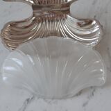 Butter dish / empty pocket shell silver metal years 40-50 hallmarked