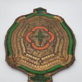 Florentine tray in painted wood