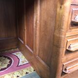 Bureau administratif à caissons en noyer massif