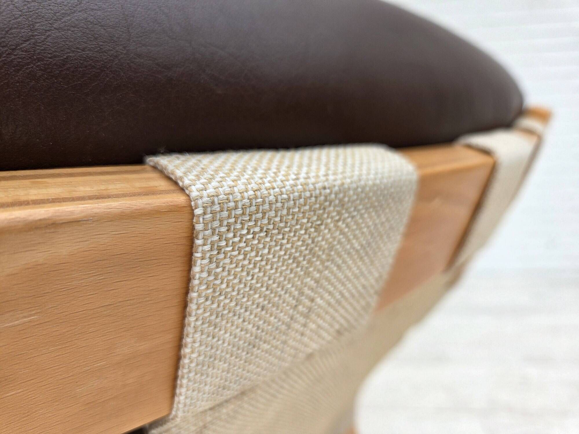 1970s, Norwegian design by Elsa & Nordahl Solheim, set of chair with stool.