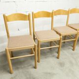 Modernist convertible oval table set and 4 matching chairs 1990