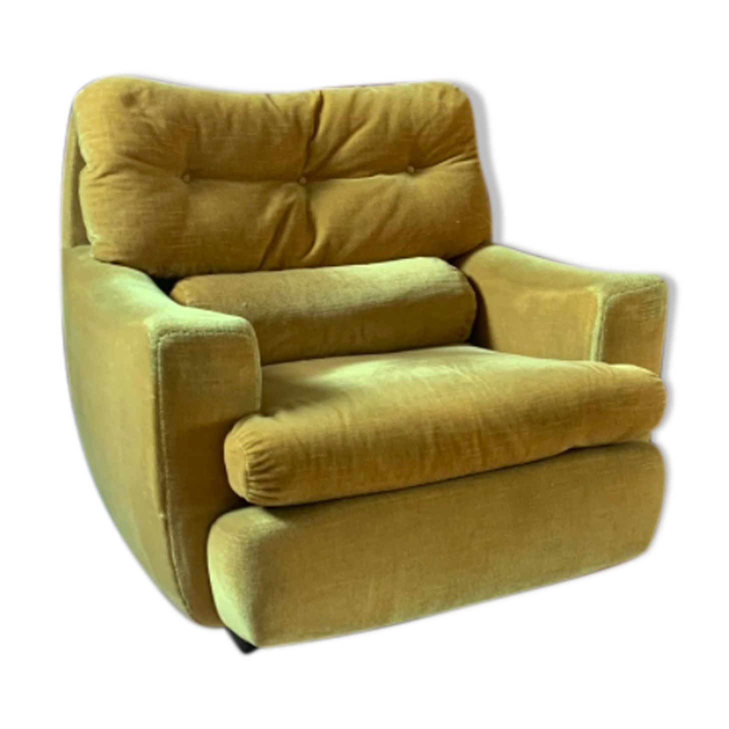 Pair of vintage mustard yellow armchair