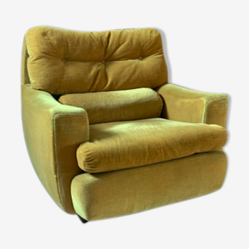 Fauteuil jaune moutarde vintage