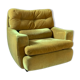 Fauteuil jaune moutarde vintage