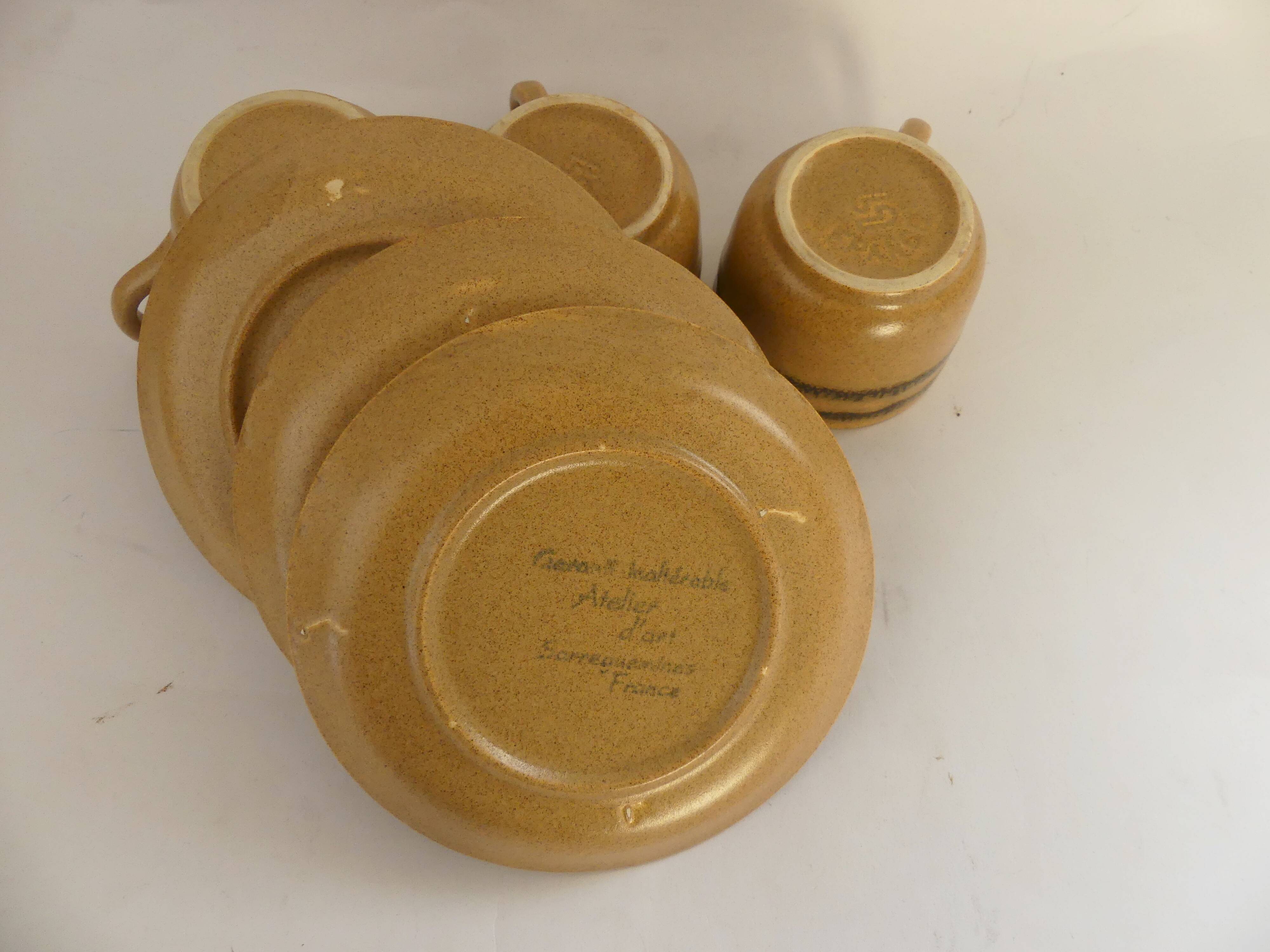 Sarreguemines stoneware cups