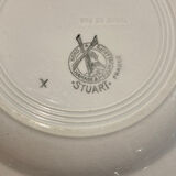 5 hollow plates in burgundy and red earthenware Stuart mill ds loups