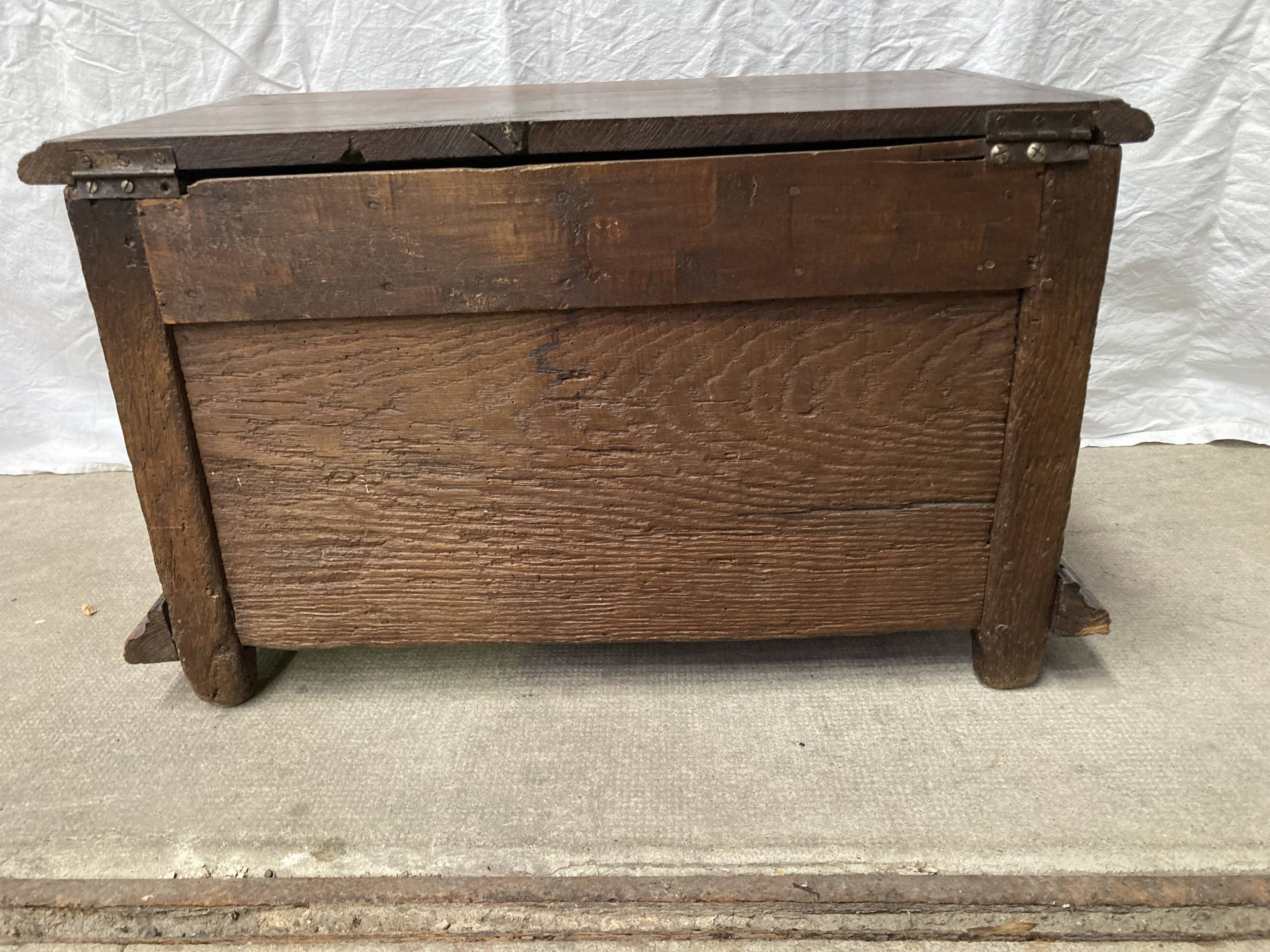 Old dark oak chest