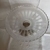 Antique glass and metal fruit bowl