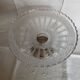 Antique glass and metal fruit bowl