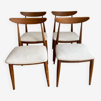 Series of 4 Scandinavian chairs from the 60s