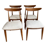 Series of 4 Scandinavian chairs from the 60s