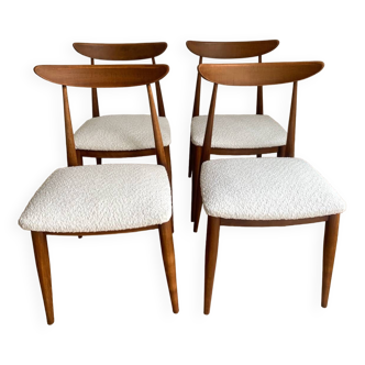 Series of 4 Scandinavian chairs from the 60s