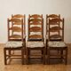 Set of 6 rustic solid wood chairs